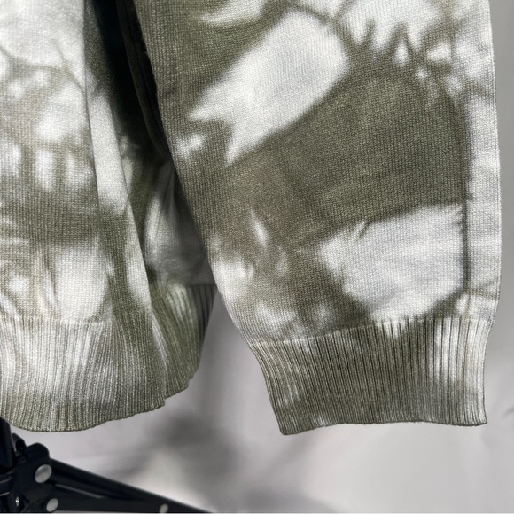 Guess Mens Liam Tie-Dye Sweater Knitted Sweater - Color Olive - Size Large - Picture 6 of 7